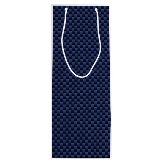 Sagittarius Zodiac Sign on Blue Carbon Fiber Print Wijn Cadeautas (Achterkant)