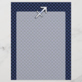 Sagittarius Zodiac Sign on Blue Carbon Fiber Style (Voorkant)