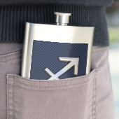 Sagittarius Zodiac Sign on Blue Carbon Fiber Style Flacon (Voorbeeld)