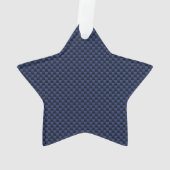 Sagittarius Zodiac Sign on Blue Carbon Fiber Style Ornament (achterkant)