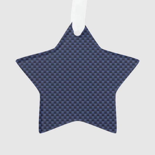 Sagittarius Zodiac Sign on Blue Carbon Fiber Style Ornament (achterkant)