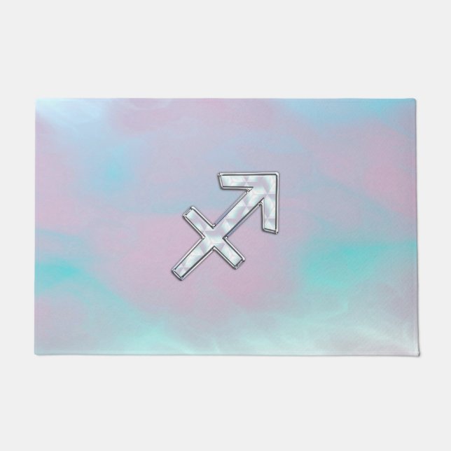 Sagittarius Zodiac Sign on Moeder Pareldecor Deurmat (Voorkant)