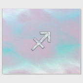 Sagittarius Zodiac Sign on Moeder Parelstijl Cadeaupapier (Vlak)