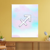 Sagittarius Zodiac Sign on Moeder Parelstijl Canvas Afdruk (Insitu (Woonkamer))