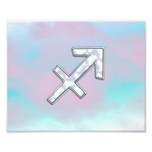 Sagittarius Zodiac Sign on Moeder Parelstijl Foto Afdruk