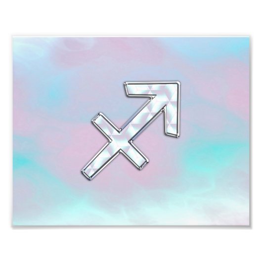 Sagittarius Zodiac Sign on Moeder Parelstijl Foto Afdruk (Voorkant)