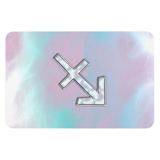 Sagittarius Zodiac Sign on Moeder Parelstijl Magneet (Horizontaal)