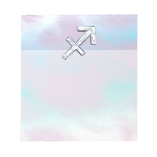 Sagittarius Zodiac Sign on Moeder Parelstijl Notitieblok (Voorkant)