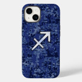 Sagittarius Zodiac Sign on Navy Camo Case-Mate iPhone Case (Achterkant)
