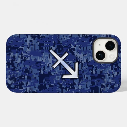 Sagittarius Zodiac Sign on Navy Camo Case-Mate iPhone Case (Achterkant (horizontaal))