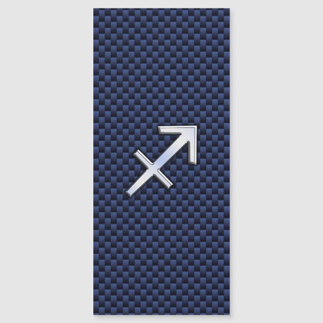 Sagittarius Zodiac Sign on Navy Carbon Print (Voorkant)