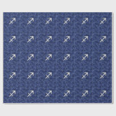 Sagittarius Zodiac Sign on Navy Digital Camo Cadeaupapier (Vlak)