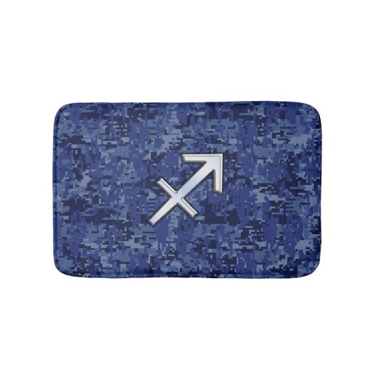Sagittarius Zodiac Sign on Navy Digital Camouflage Badmat (Voorkant)