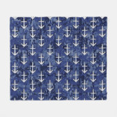 Sagittarius Zodiac Sign on Navy Digital Camouflage Fleece Deken (Voorkant (Horizontaal))