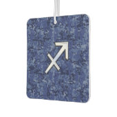 Sagittarius Zodiac Sign on Navy Digital Camouflage Luchtverfrisser (Links)