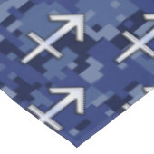 Sagittarius Zodiac Sign on Navy Digital Camouflage Tafelkleed (Gekanteld)