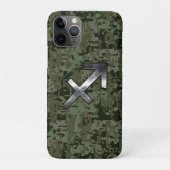 Sagittarius Zodiac Sign on Olive Woodland Camo Case-Mate iPhone Case (Achterkant)
