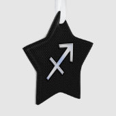 Sagittarius Zodiac Sign on Snake Skin Style Ornament (voorkant)