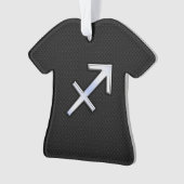 Sagittarius Zodiac Sign on Snake Skin Style Ornament (voorkant)