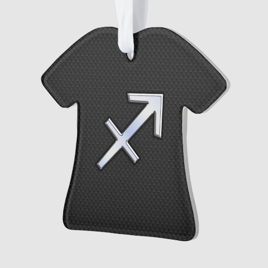 Sagittarius Zodiac Sign on Snake Skin Style Ornament (voorkant)