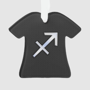 Sagittarius Zodiac Sign on Snake Skin Style Ornament