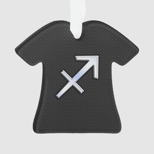 Sagittarius Zodiac Sign on Snake Skin Style Ornament (voorkant)