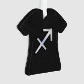 Sagittarius Zodiac Sign on Snake Skin Style Ornament (voorkant)