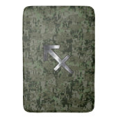 Sagittarius Zodiac Sign on Woodland Camouflage Badmat (Voorkant Verticaal)
