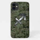 Sagittarius Zodiac Sign on Woodland Camouflage Case-Mate iPhone Case (Achterkant)
