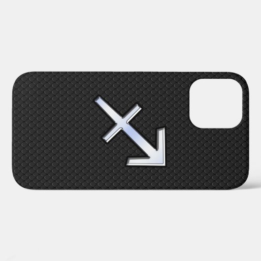 Sagittarius Zodiac Sign on zwarte slangenhuid Case-Mate iPhone Case (Achterkant (horizontaal))