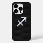 Sagittarius Zodiac Sign on zwarte slangenhuid Case-Mate iPhone Case (Achterkant)