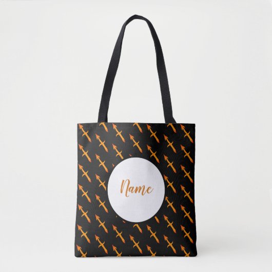 Sagittarius Zodiac Sign Personalized Tote Bag (Voorkant)
