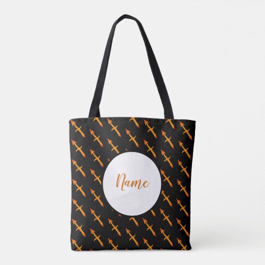 Sagittarius Zodiac Sign Personalized Tote Bag (Achterkant)