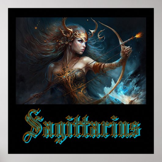 Sagittarius Zodiac Sign Poster (Voorkant)