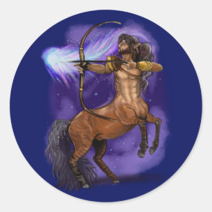 Sagittarius Zodiac Sign Ronde Sticker
