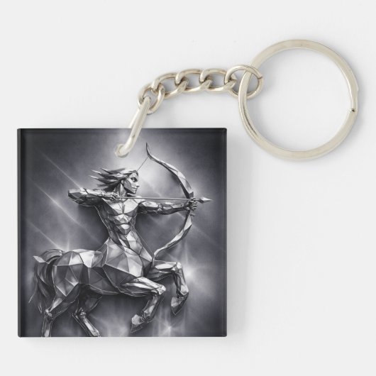 sagittarius zodiac sign sleutelhanger (Achterkant)