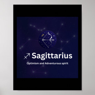 Sagittarius Zodiac Sign Sticker Poster