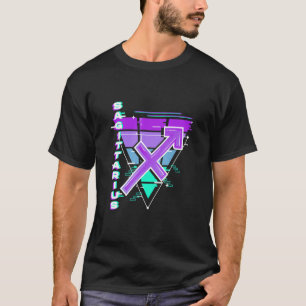 Sagittarius Zodiac Sign Vaporwave esthetica 80 90 T-shirt