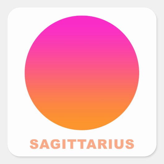 Sagittarius Zodiac Sign Vierkante Sticker (Voorkant)
