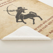 Sagittarius Zodiac Sign with Affirmations Sherpa Deken (3/4)