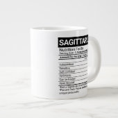 Sagittarius zodiac Sign with Nutrition Facts, Grote Koffiekop (Voorkant rechts)