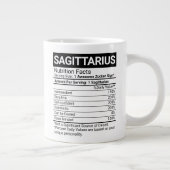 Sagittarius zodiac Sign with Nutrition Facts, Grote Koffiekop (Rechts)