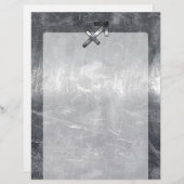 Sagittarius Zodiac Silver Distress Steel look (Voorkant / Achterkant)