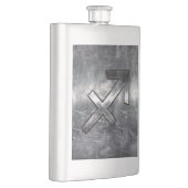 Sagittarius Zodiac Silver Distress Steel look Flacon (Rechts)