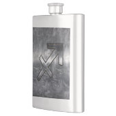 Sagittarius Zodiac Silver Distress Steel look Flacon (Links)