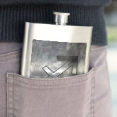 Sagittarius Zodiac Silver Distress Steel look Flacon (Voorbeeld)