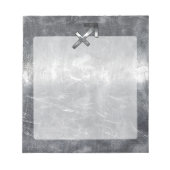 Sagittarius Zodiac Silver Distress Steel look Notitieblok (Voorkant)
