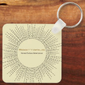 Sagittarius Zodiac Sleutelhanger Retro Design (Achterkant)