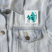 Sagittarius Zodiac Square Pin Vierkante Button 5,1 Cm (In situ)