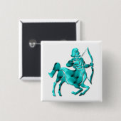 Sagittarius Zodiac Square Pin Vierkante Button 5,1 Cm (Voorkant /achterkant)